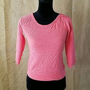 Vera Wang Princess women xs pull over sweatshirt pink minimalist preppy athletic